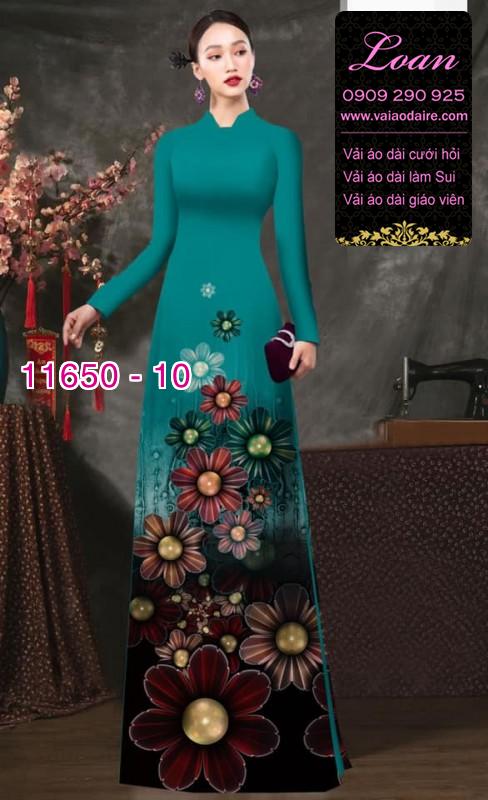 Vải áo dài hoa 3D Vải áo dài hoa 3D