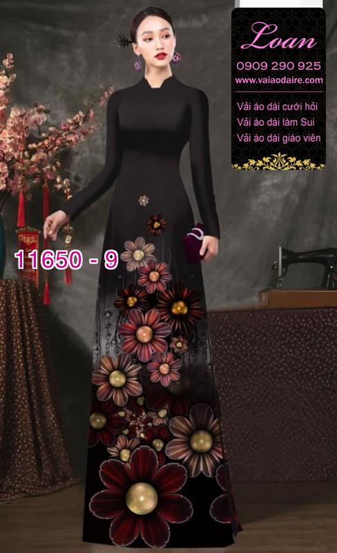 Vải áo dài hoa 3D Vải áo dài hoa 3D