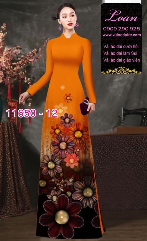 Vải áo dài hoa 3D Vải áo dài hoa 3D