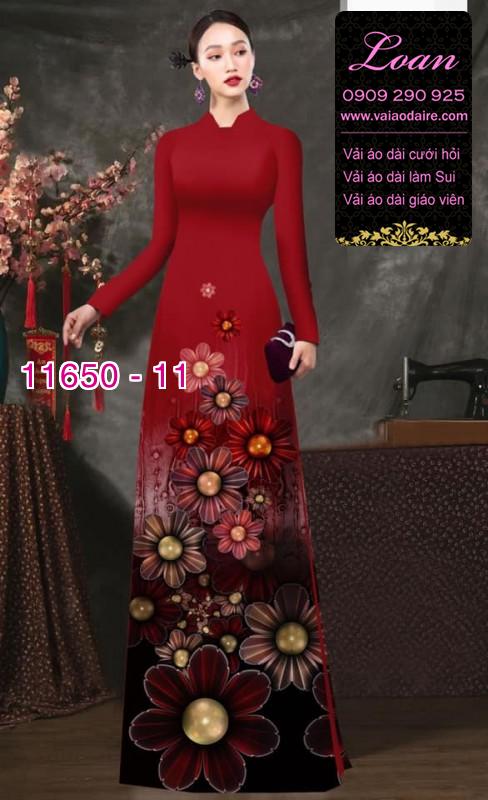 Vải áo dài hoa 3D Vải áo dài hoa 3D