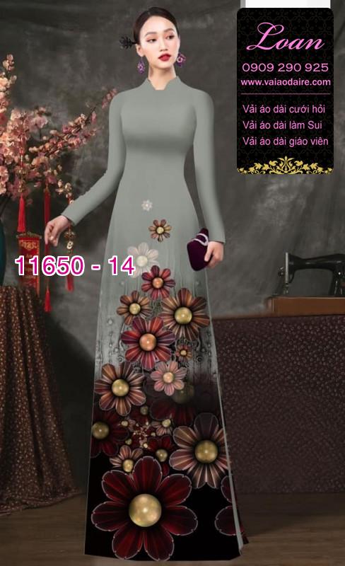 Vải áo dài hoa 3D Vải áo dài hoa 3D