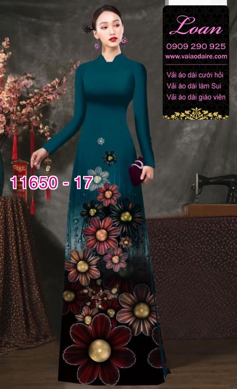 Vải áo dài hoa 3D Vải áo dài hoa 3D