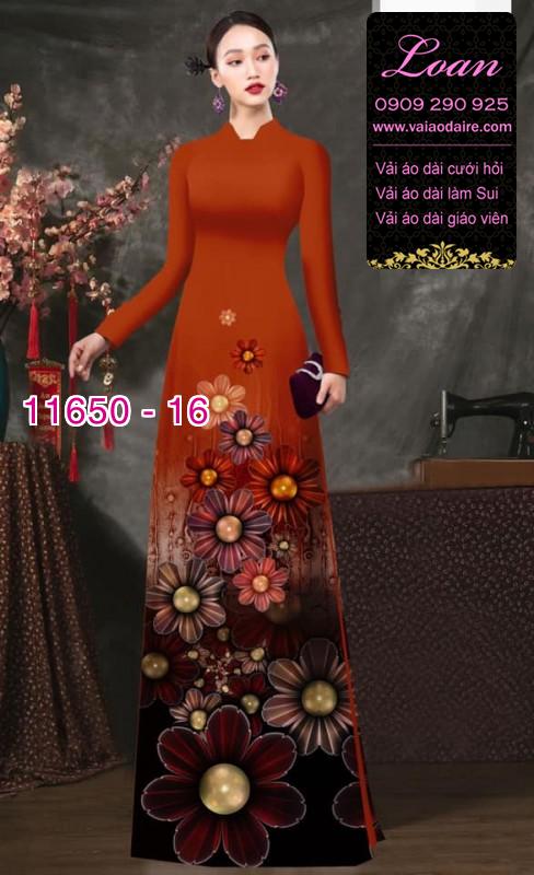Vải áo dài hoa 3D Vải áo dài hoa 3D