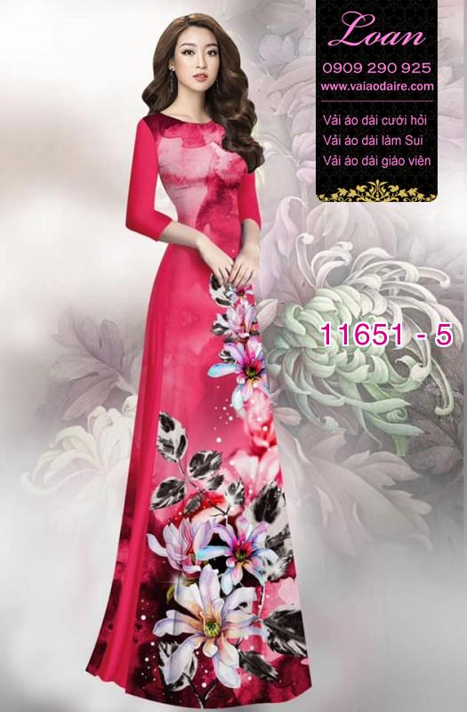 Vải áo dài hoa 3D