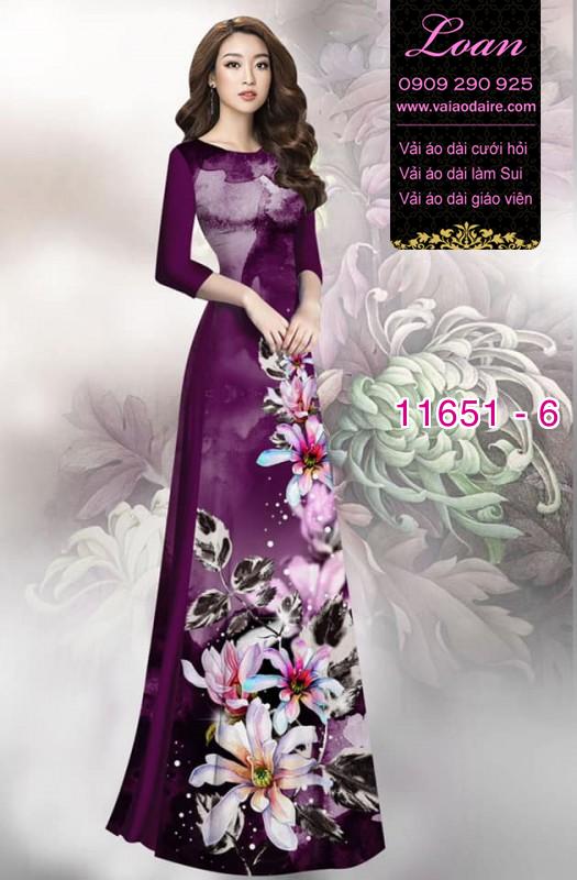 Vải áo dài hoa 3D