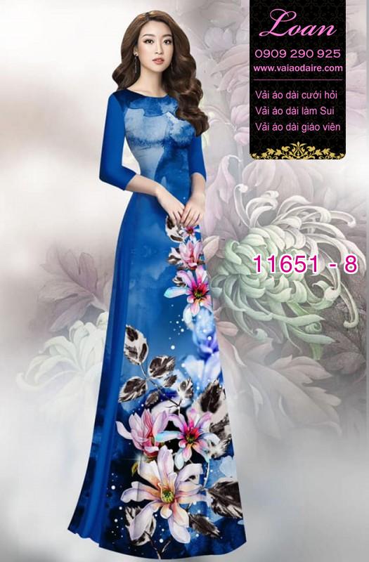 Vải áo dài hoa 3D