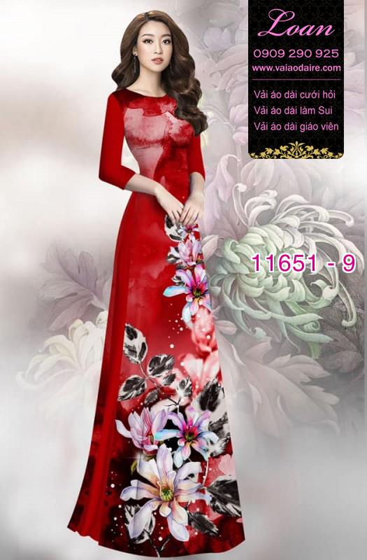 Vải áo dài hoa 3D