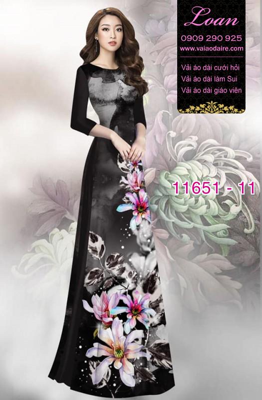 Vải áo dài hoa 3D