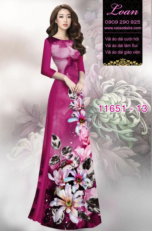 Vải áo dài hoa 3D