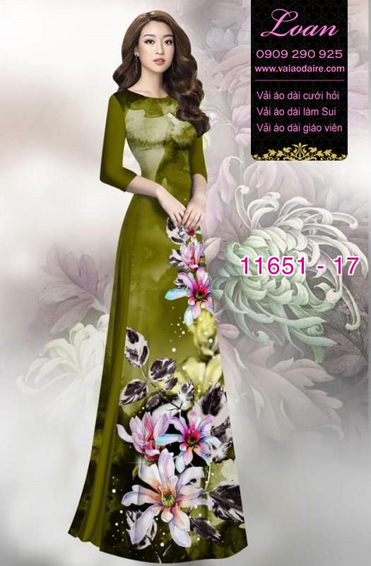 Vải áo dài hoa 3D