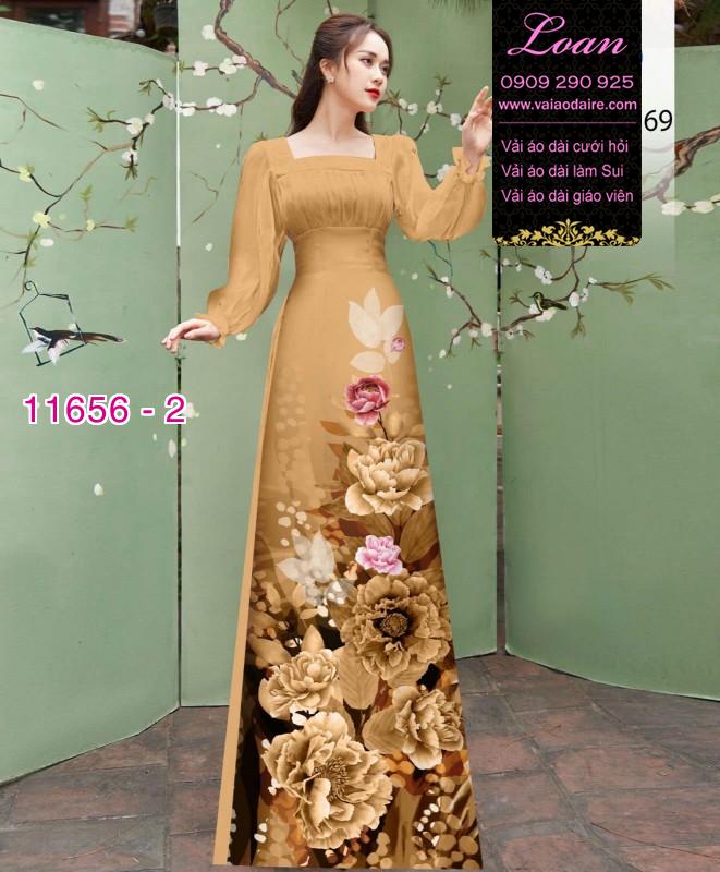 Vải áo dài hoa in 3D