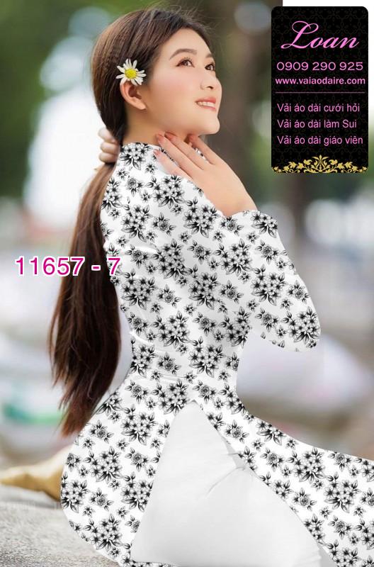 Vải áo dài hoa nhí