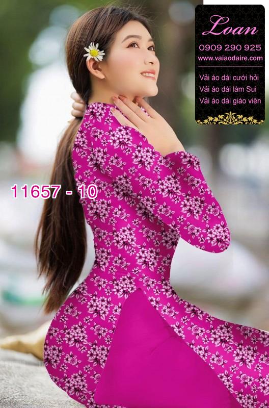 Vải áo dài hoa nhí