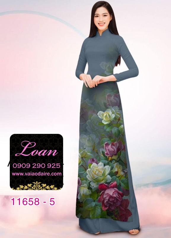Vải áo dài hoa in 3D