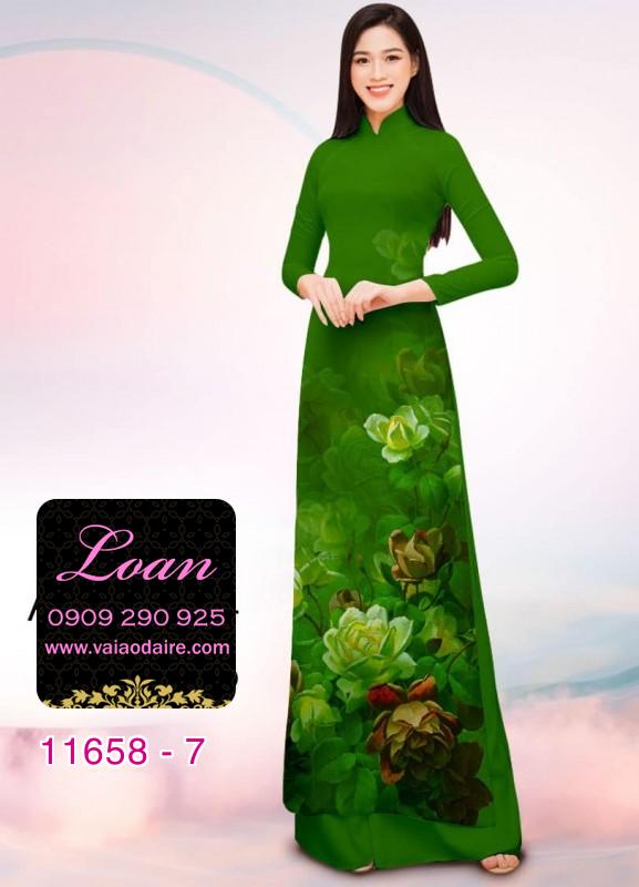 Vải áo dài hoa in 3D