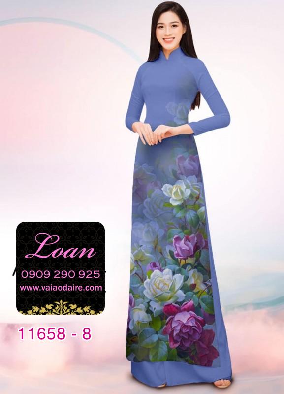 Vải áo dài hoa in 3D