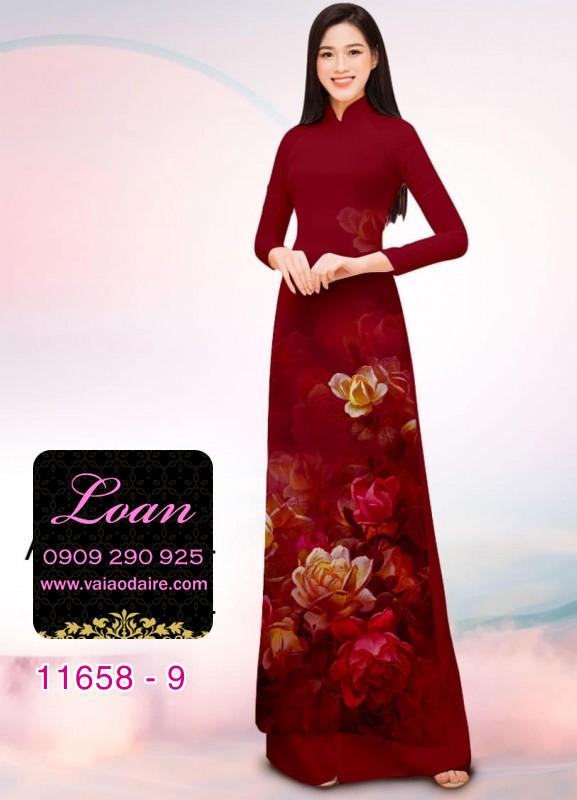 Vải áo dài hoa in 3D