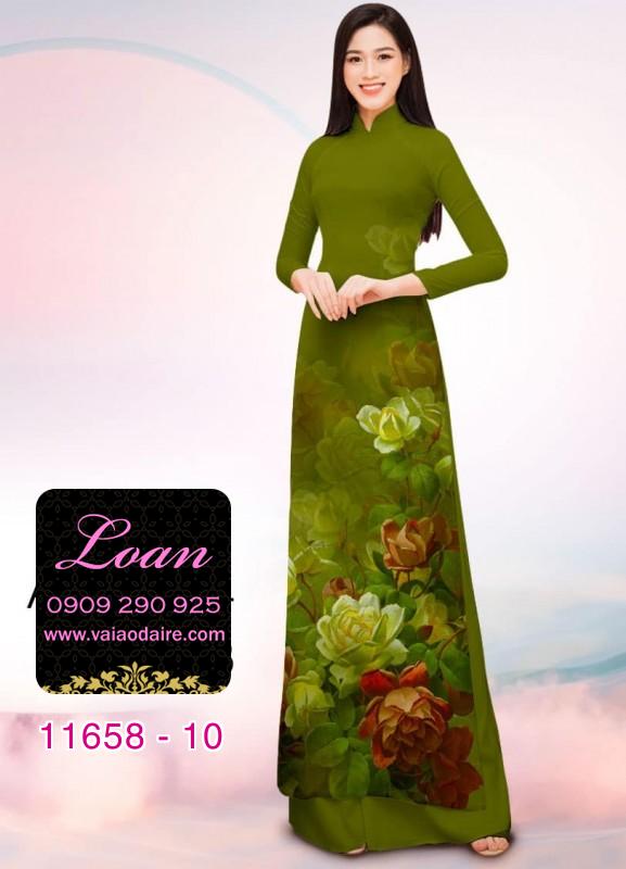 Vải áo dài hoa in 3D