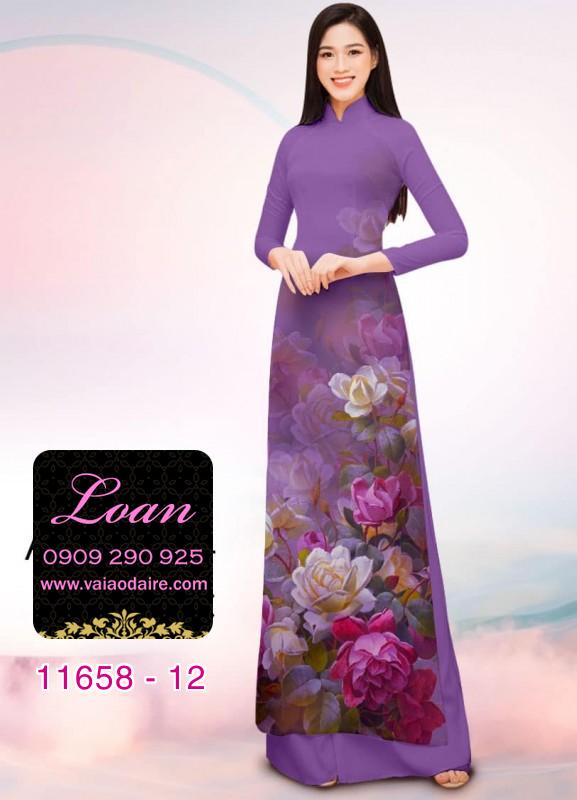 Vải áo dài hoa in 3D