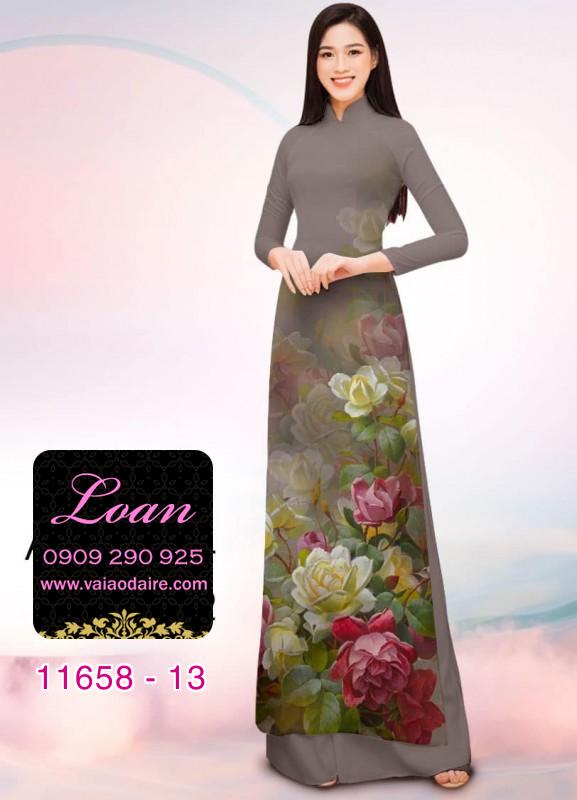 Vải áo dài hoa in 3D
