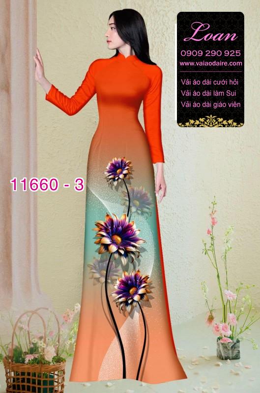 Vải áo dài hoa in 3D Vải áo dài hoa in 3D