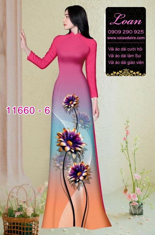Vải áo dài hoa in 3D Vải áo dài hoa in 3D