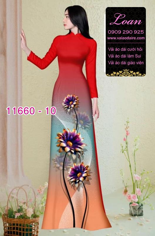 Vải áo dài hoa in 3D Vải áo dài hoa in 3D