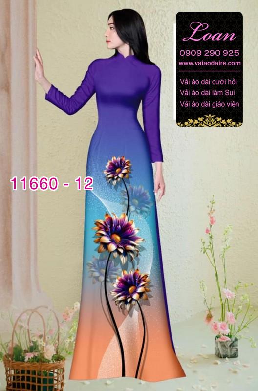 Vải áo dài hoa in 3D Vải áo dài hoa in 3D