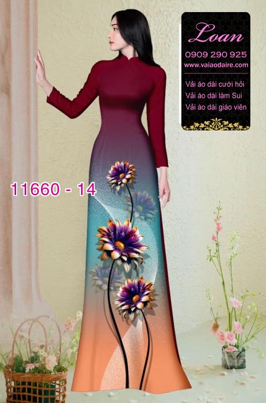 Vải áo dài hoa in 3D Vải áo dài hoa in 3D
