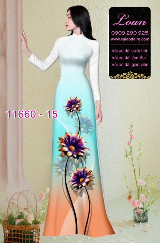 Vải áo dài hoa in 3D Vải áo dài hoa in 3D