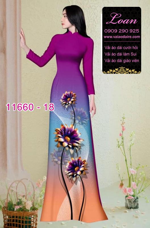 Vải áo dài hoa in 3D Vải áo dài hoa in 3D