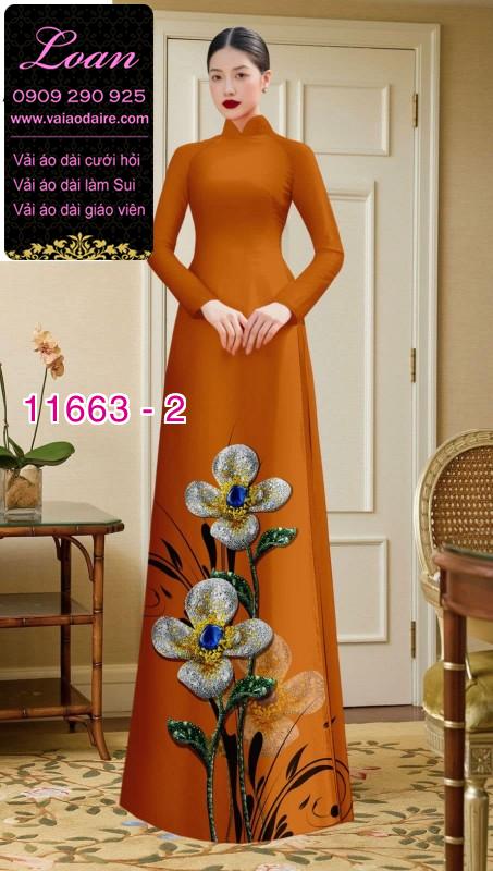 Vải áo dài hoa in 3D