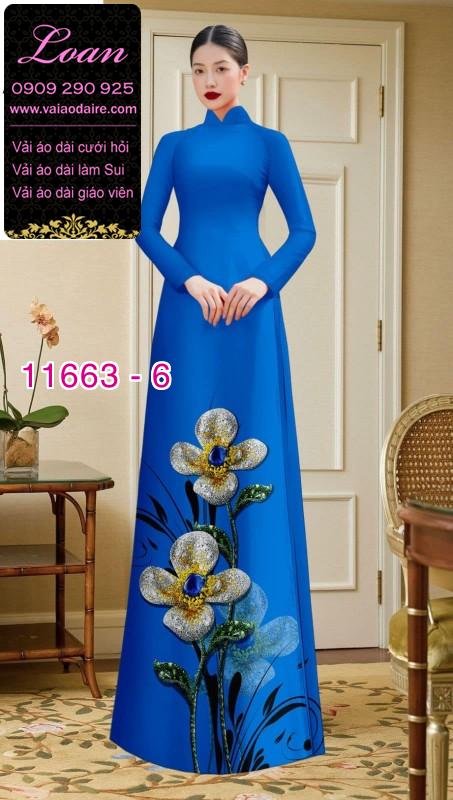 Vải áo dài hoa in 3D