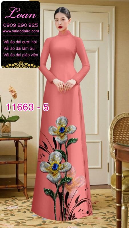 Vải áo dài hoa in 3D