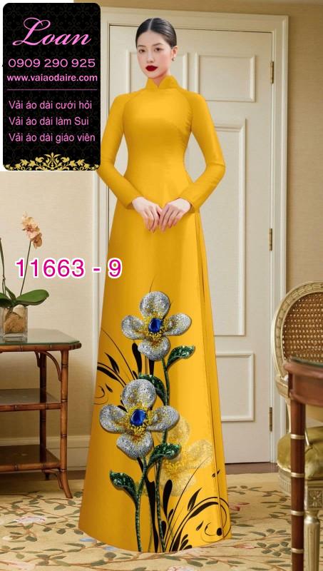Vải áo dài hoa in 3D
