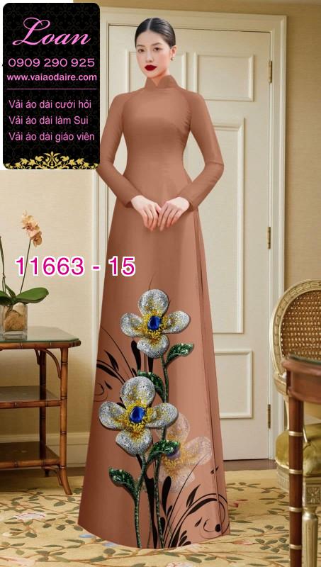 Vải áo dài hoa in 3D