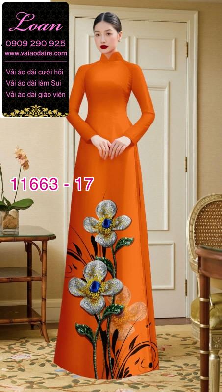 Vải áo dài hoa in 3D