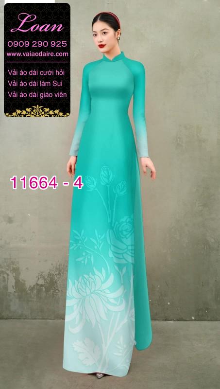 Vải áo dài hoa in 3D
