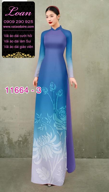 Vải áo dài hoa in 3D
