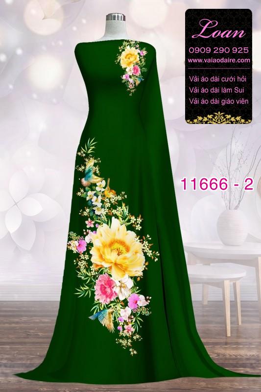 Vải áo dài hoa 3D