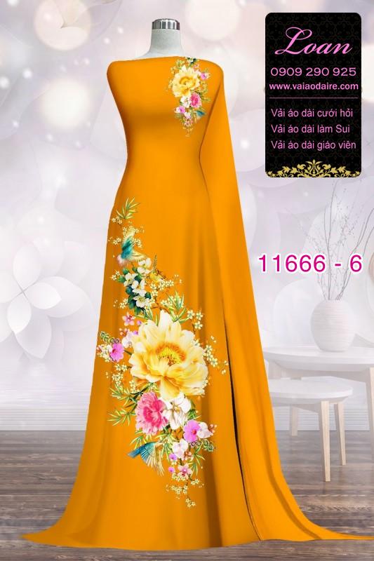 Vải áo dài hoa 3D