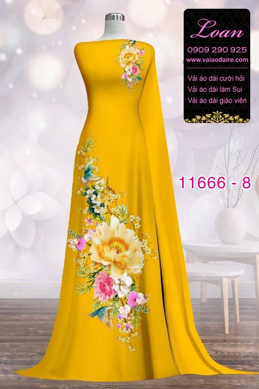 Vải áo dài hoa 3D
