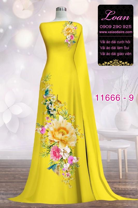 Vải áo dài hoa 3D