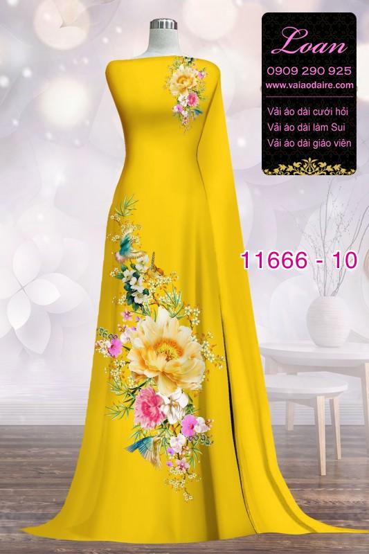 Vải áo dài hoa 3D