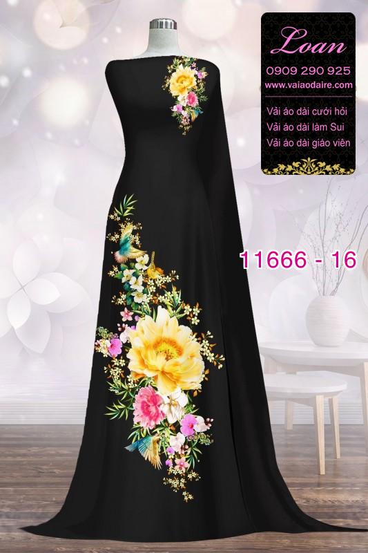 Vải áo dài hoa 3D