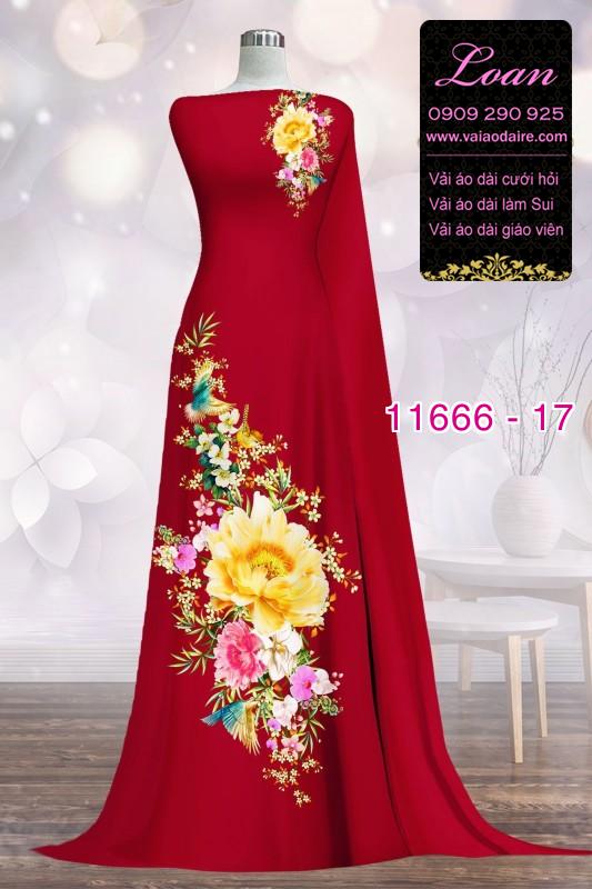 Vải áo dài hoa 3D