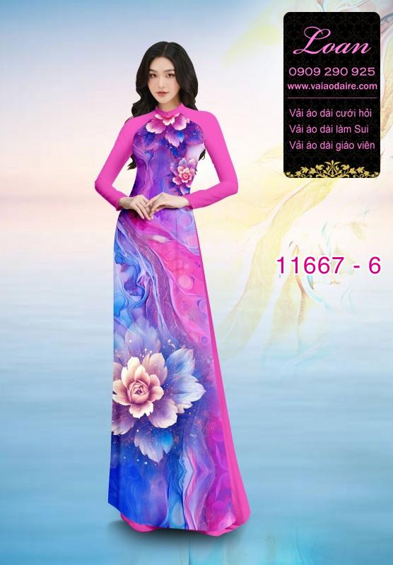 Vải áo dài hoa 3D