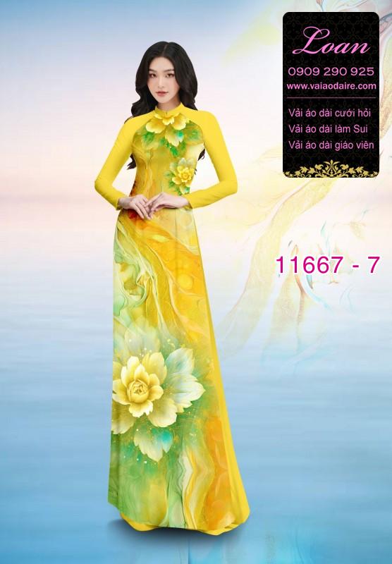 Vải áo dài hoa 3D