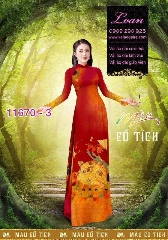 Vải áo dài tết trung thu