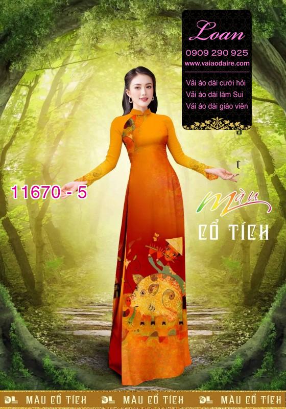 Vải áo dài tết trung thu